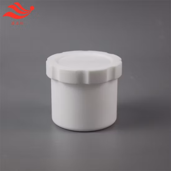 Bouteille de réaction en plastique PTFE avec couvercle, réservoir de nettoyage de bouteille d'échantillon scellé
